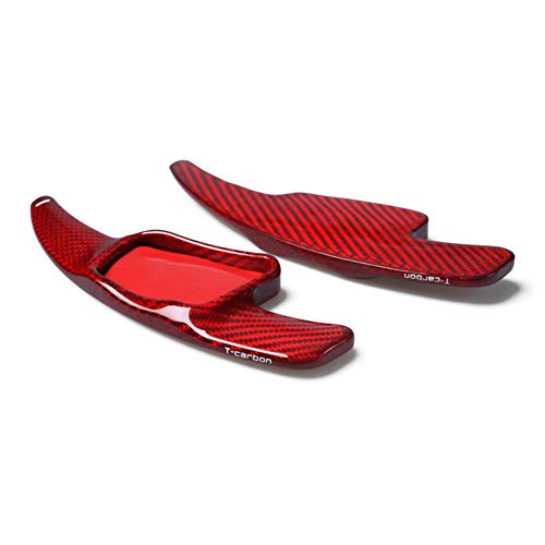 YOUYOUNX Paletas de Cambio de extensión de Cambio de Volante de Coche, para Audi TT TTS Q7 A5 S3 S4 Q2 Q5 A4L A5 A3 Fibra de Carbono roja YOUYOUNX Paletas de Cambio de extensión de Cambio de Volante de Coche, para Audi TT TTS Q7 A5 S3 S4 Q2 Q5 A4L A5 A3 Fibra de Carbono roja