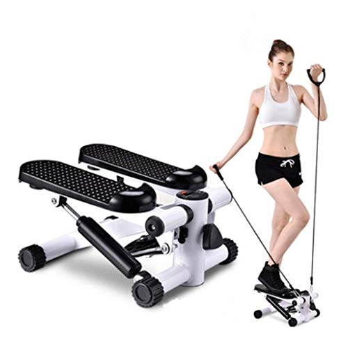 YSYSZYN Stepper Cardio Fitness, Mini Stepper, Ejercicio Aparatos para Hacer Ejercicio en Casa, Up-Down Stepper con Pantalla LED y Cuerdas de Resistencia, Carga máxima -150KG