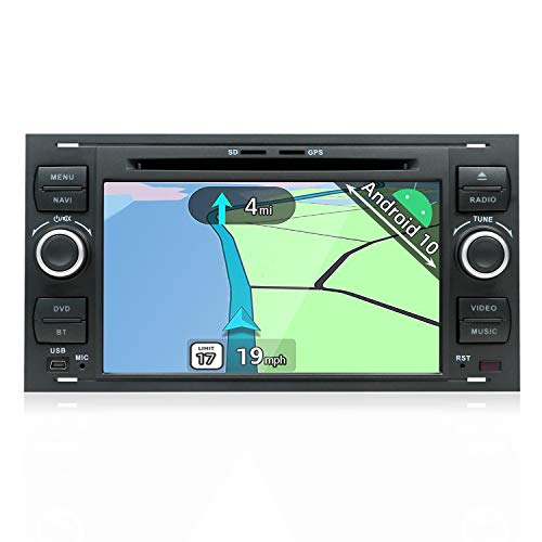 YUNTX Android 10 Autoradio Compatible con Ford Transit/Focus/Fiesta/Fusion/Kuga - 2G32G - GPS 2 DIN - Cámara Trasera y micrófono Gratis - Soporte Dab+/Mandos de Volante/ 4G/ WiFi/Bluetooth/MirrorLink YUNTX Android 10 Autoradio Compatible con Ford Transit/Focus/Fiesta/Fusion/Kuga - 2G32G - GPS 2 DIN - Cámara Trasera y micrófono Gratis - Soporte Dab+/Mandos de Volante/ 4G/ WiFi/Bluetooth/MirrorLink