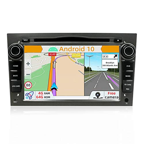 YUNTX PX6 Android 10 Autoradio Compatible con Opel Vectra/Astra/Zafira/Corsa - 4G+64G - GPS 2 DIN - Cámara Trasera Gratis - Soporte Dab+ / DVD/SWC/USB / 4G / WiFi/Bluetooth 5.0 / MirrorLink/Carplay