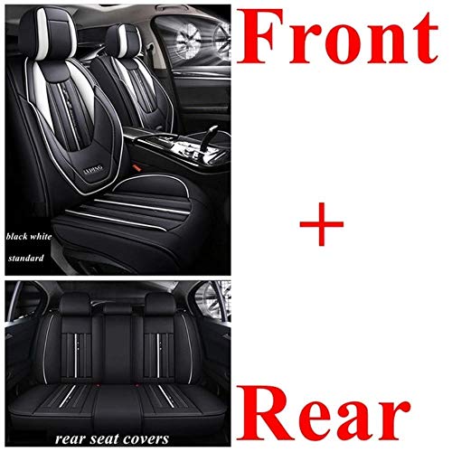 0beilita Fundas Asientos Coche Universales para Renault Clio Duster Clio 4 Seat Leon Ibiza Mitsubishi Lancer X Pajero Outlander Lancer Subaru Forester, Estándar Blanco Negro 0beilita Fundas Asientos Coche Universales para Renault Clio Duster Clio 4 Seat Leon Ibiza Mitsubishi Lancer X Pajero Outlander Lancer Subaru Forester, Estándar Blanco Negro
