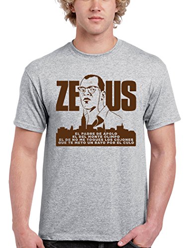 1300-Camiseta Zeus La Jungla de Cristal (MosGraphix) (XXXL, Gris Sport)