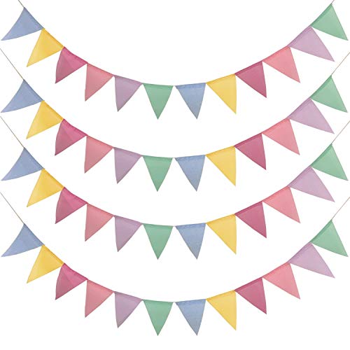 48 Pcs Guirnalda Banderas Banderines Arpillera de Imitación, Pancarta Triángulo Multicolor Decoración Colgante de Boda Bautizo Fiesta Cumpleaños Navidad(4 Cadenas) 48 Pcs Guirnalda Banderas Banderines Arpillera de Imitación, Pancarta Triángulo Multicolor Decoración Colgante de Boda Bautizo Fiesta Cumpleaños Navidad(4 Cadenas)