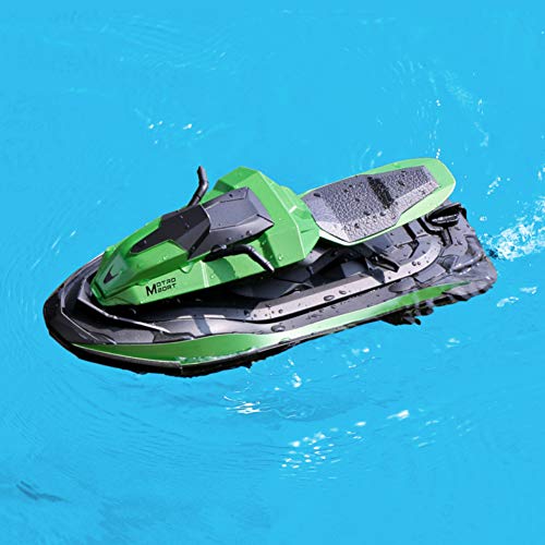 AKDSteel Mini RC barco 2,4 G 40 metros mando a distancia verano salpicaduras de agua motor eléctrico barco mando a distancia versión actualizada