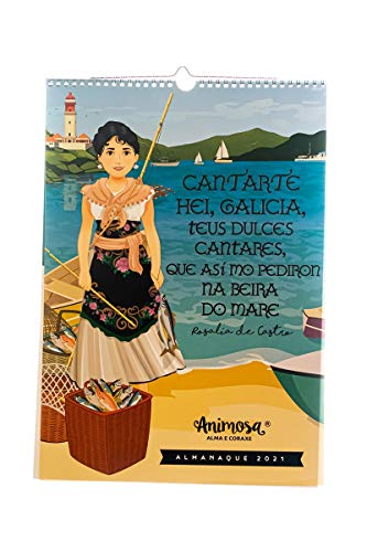 Animosa - Almanaque de parede Rosalía Cantares 2021