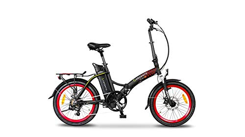 Argento Piuma+ - Bicicleta eléctrica de Ciudad Plegable Unisex para Adulto, Rojo, 42