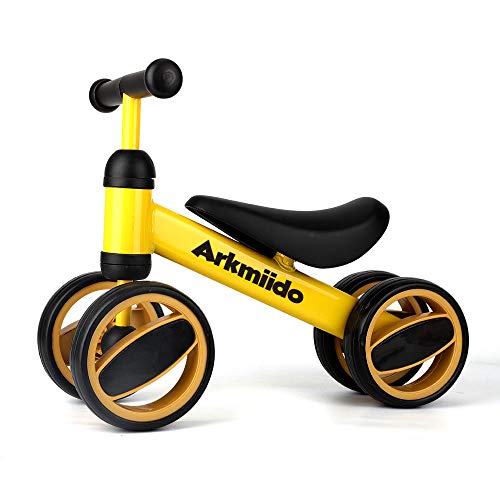 Arkmiido Bicicleta de Equilibrio para niños de 12 Meses a 2 años, Marco de Acero al Carbono, Bicicleta de Entrenamiento para Caminar sin Pedal, Regalos de cumpleaños para niños y niñas