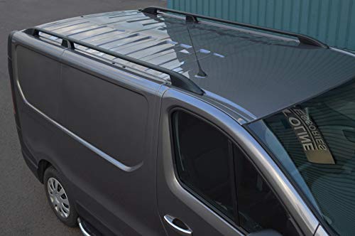 Barras de techo para L1H1 Trafic (2014+) aluminio negro