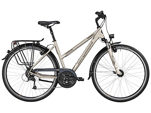 Bergamont Horizon 6.0 - Bicicleta de trekking para mujer (48 cm, 165-170 cm), color blanco y gris