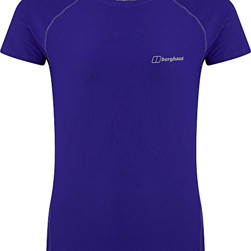 Berghaus Camiseta de manga corta para mujer 24/7, Azul Spectrum, UK 20 = EU 46