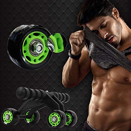 Best Goods AB Roller Abdominal Roller Abdominal Roller Abdominal Roller Abdominal Trainer 4 bicicletas Moto Fitness Set para hombres y mujeres