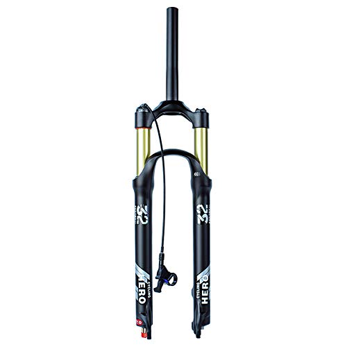 BESTSL MTB Horquilla 26 27,5 29 Pulgadas Tenedor de Bicicleta, Suspensión Delantera Tenedor con Ajuste de Amortiguación Recorrido 120 mm 9 mm Liberación Rápida,Straight Line,29"