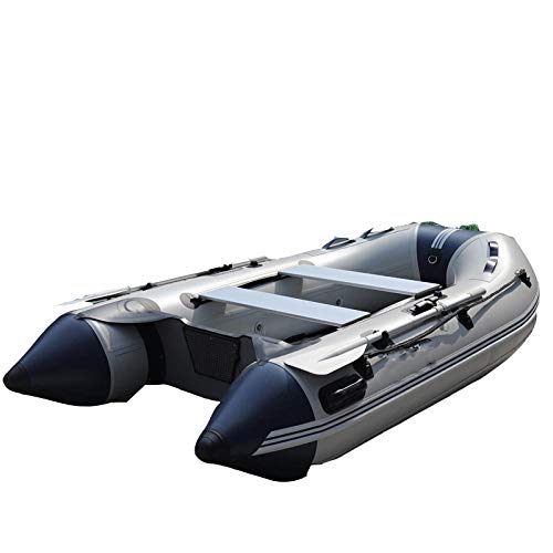 B/H Bote Inflable de Pesca Engrosado,Barco de Goma Gruesa, Kayak inflable-4m-fondo de aleación de Aluminio,lancha motora Kayak