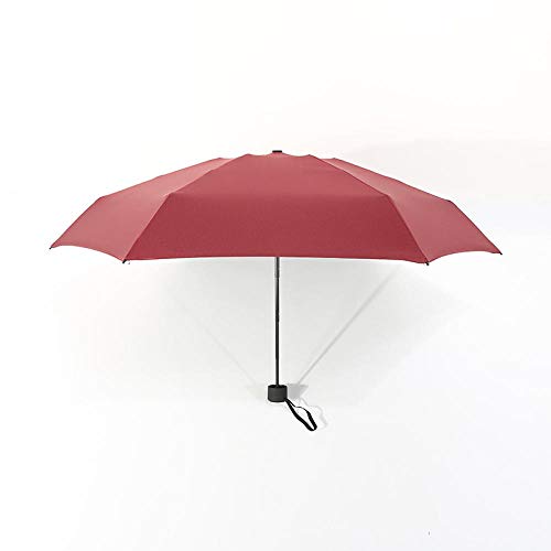 B/H Paraguas de Viaje,Paraguas Plegables niña,Paraguas Plegable Protector Solar portátil Paraguas Rojo