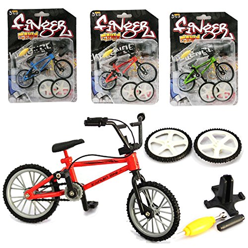 Bicicleta de dedo, Juguetes de metal en miniatura Deportes extremos Finger Cycling Mountain Bike Juegos creativos Kids Christmas Gift (Color al azar)