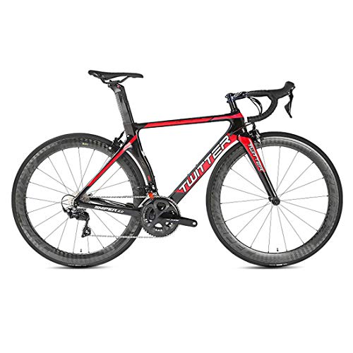 Bicicleta de Fibra de Carbono, Bicicleta de Carretera 700C de Fibra de Carbono con Sistema de Cambio Shimano 105/R7000-22 Velocidad, neumáticos 46-52cm y Freno de Carretera C,7,48cm