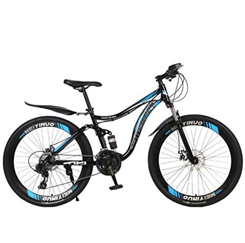 Bicicleta de montaña 27 velocidades Bicicleta antideslizante 26 pulgadas Neumático ARENA BICICLE DOBLE DISCO FRENO Suspensión Tenedor Suspensión Bicicleta para niños Chicas Hombres y mujeres,E