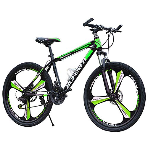 Bicicleta De Montaña, Carreras De Velocidad Variable Todoterreno para 24 Pulgadas 21 Velocidades, Suspensión De Horquilla Delantera con Función De Bloqueo, Frenos De Doble Disco, Hombres Y Mujeres Bicicleta De Montaña, Carreras De Velocidad Variable Todoterreno para 24 Pulgadas 21 Velocidades, Suspensión De Horquilla Delantera con Función De Bloqueo, Frenos De Doble Disco, Hombres Y Mujeres