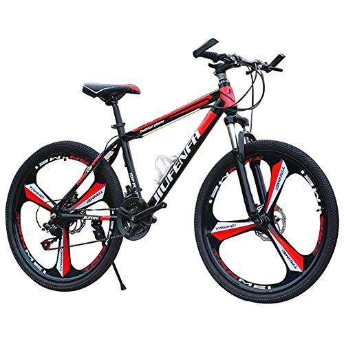 Bicicleta De Montaña, Carreras De Velocidad Variable Todoterreno para 24 Pulgadas 21 Velocidades, Suspensión De Horquilla Delantera con Función De Bloqueo, Frenos De Doble Disco, Hombres Y Mujeres Bicicleta De Montaña, Carreras De Velocidad Variable Todoterreno para 24 Pulgadas 21 Velocidades, Suspensión De Horquilla Delantera con Función De Bloqueo, Frenos De Doble Disco, Hombres Y Mujeres
