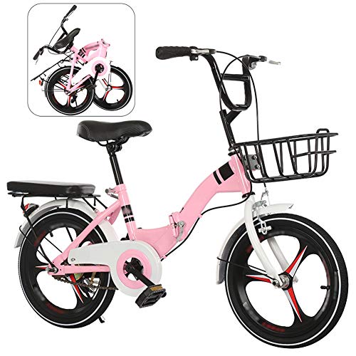 Bicicleta de Montaña Plegable, 16 Pulgadas Bicicleta Juvenil, Bicicleta Infantil, Bici para Niños y Niñas, Montar al Aire Libre/Rosa Bicicleta de Montaña Plegable, 16 Pulgadas Bicicleta Juvenil, Bicicleta Infantil, Bici para Niños y Niñas, Montar al Aire Libre/Rosa