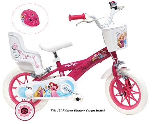 Bicicleta de Princesa Disney para niña, Multicolor, 12 Pulgadas