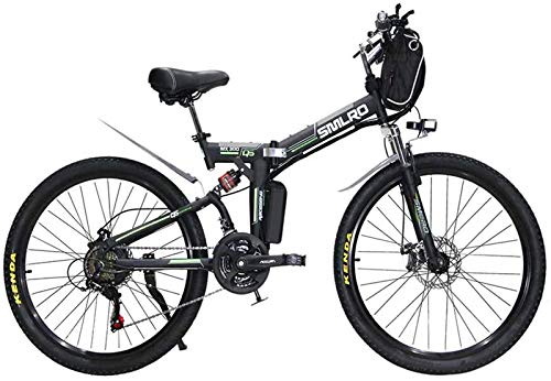 Bicicletas Eléctricas, 26 pulgadas Bicicletas eléctricas bicicleta de la bici, la bolsa de 48V / 13A / 350W colgantes de suspensión for bicicleta plegable completo Doble freno de disco ,Bicicleta
