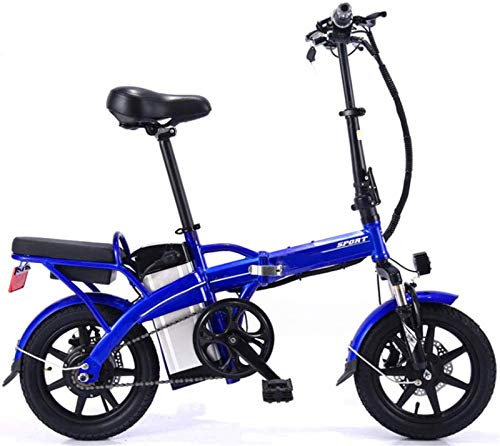 Bicicletas Eléctricas, Adultos bicicleta plegable eléctrica, con 350W Motor 14 Pulgadas pedaleo asistido E-Bici Frenos de doble disco extraíble de la batería con el teléfono móvil del soporte del viaj
