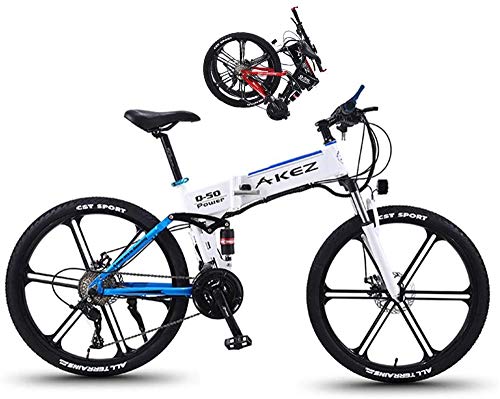 Bicicletas Eléctricas, Bicicleta eléctrica plegable for Adultos Hombres Mujeres con neumáticos de 26 pulgadas de pantalla LCD de 27 plazos de envío de bicicletas de montaña for bicicletas de ciudad Tr