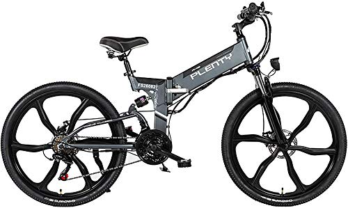 Bicicletas Eléctricas, Bicicletas eléctricas for adultos de 26" bicicleta plegable eléctrica 3-Mode 21 velocidad montaña E-bici con motor de 350 W y LCD Medidor plegable E-Bici MAX 24Mph soporte de ca
