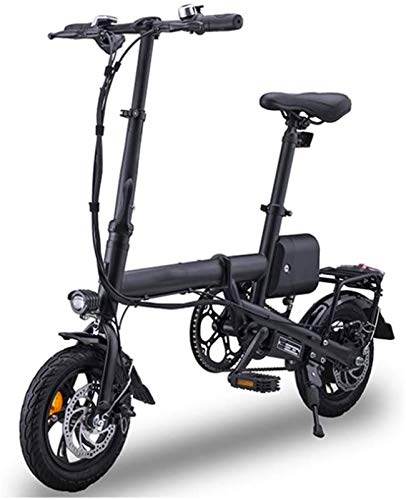 Bicicletas Eléctricas, Plegable bicicleta eléctrica for los adultos, Frenos de disco doble de 12 pulgadas Mini City conmuta el marco de E-bici 36V batería extraíble de aleación de aluminio ,Bicicleta