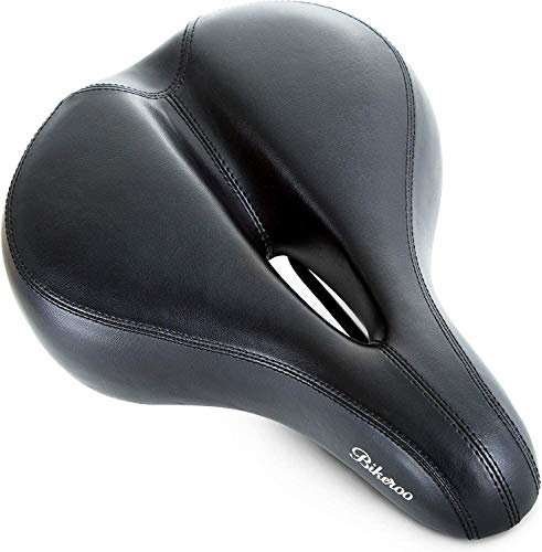 Bikeroo Sillín de Bicicleta para Mujer Muy Confortable - Sillín Grande con Almohadilla Suave - Confortable para Bicicletas Crucero, de Carretera, de Paseo, montaña y estacionaria con velocidades Bikeroo Sillín de Bicicleta para Mujer Muy Confortable - Sillín Grande con Almohadilla Suave - Confortable para Bicicletas Crucero, de Carretera, de Paseo, montaña y estacionaria con velocidades