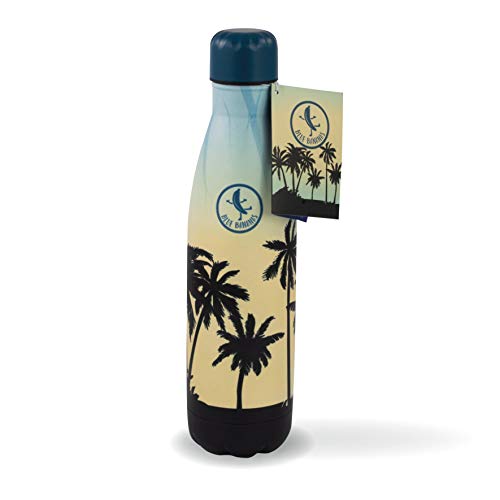Blue Bananas 32064 - Botella de acero inoxidable (500 ml), diseño de Sunrise Beach, multicolor