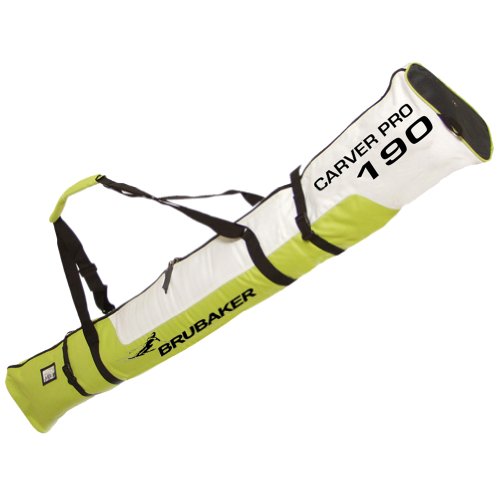 BRUBAKER 'Carver Pro 1.0' Bolsa Porta Esquís - Bolsa Deporte De Nieve para Transportar Un Par De Esquís Y Bastones - Verde Claro/Blanco - 190 cms. BRUBAKER 'Carver Pro 1.0' Bolsa Porta Esquís - Bolsa Deporte De Nieve para Transportar Un Par De Esquís Y Bastones - Verde Claro/Blanco - 190 cms.