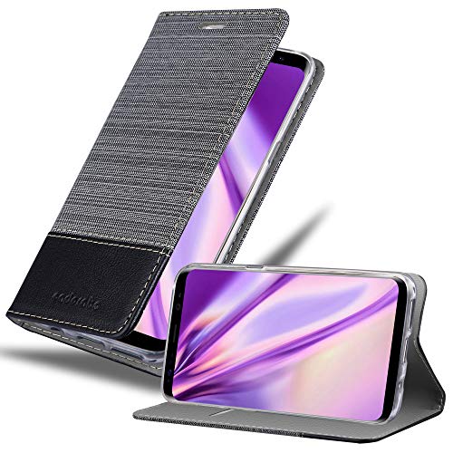 Cadorabo Funda Libro para Samsung Galaxy S8 en Gris Negro - Cubierta Proteccíon con Cierre Magnético, Tarjetero y Función de Suporte - Etui Case Cover Carcasa