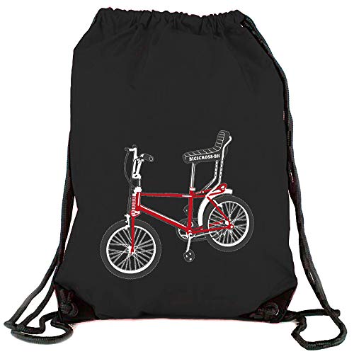 Camisetas EGB Bolsa Mochila Bicicross ochenteras 80´s Retro (Negro, Unica)