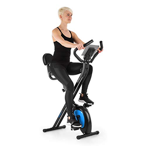 CapitalSports Azura Air - Bicicleta estática de Cardio, Plegable, Computador de Entrenamiento, Pulsómetro, Sillín ergonómico, 7 Niveles Altura, Pedales Antideslizantes, Pantalla LCD, Azúl CapitalSports Azura Air - Bicicleta estática de Cardio, Plegable, Computador de Entrenamiento, Pulsómetro, Sillín ergonómico, 7 Niveles Altura, Pedales Antideslizantes, Pantalla LCD, Azúl