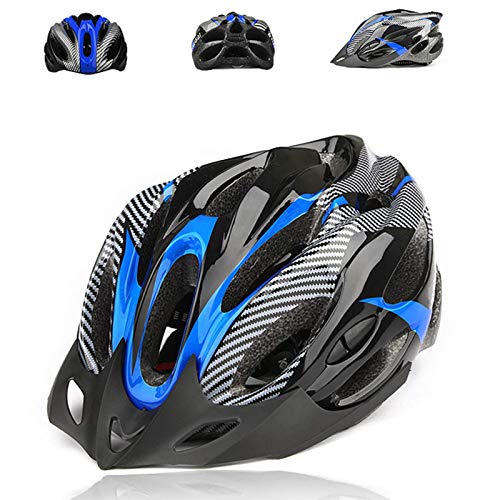 Casco de Bicicleta de Montaña, Casco de Bicicleta para Adultos Casco Ajustable con Visera Extraíble Casco de Bicicleta MTB City Specialized para Bicicleta de Montaña y para Hombres y Mujeres Azul