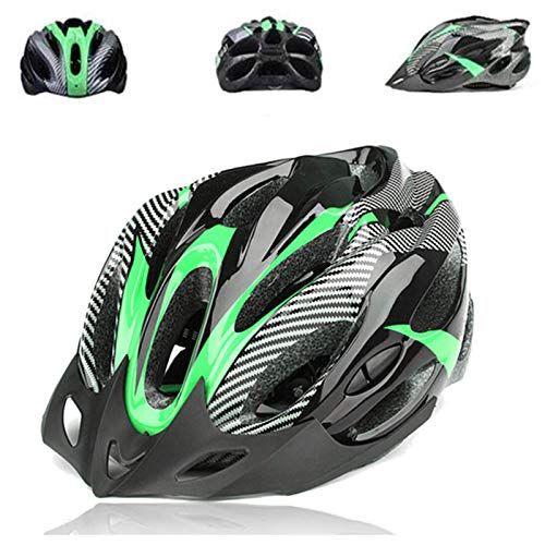 Casco de Bicicleta de Montaña, Casco de Bicicleta para Adultos Casco Ajustable con Visera Extraíble Casco de Bicicleta MTB City Specialized para Bicicleta de Montaña y para Hombres y Mujeres Verde