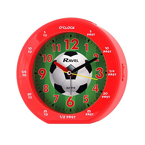 Childrens Red Football Soccer Alarm Clock