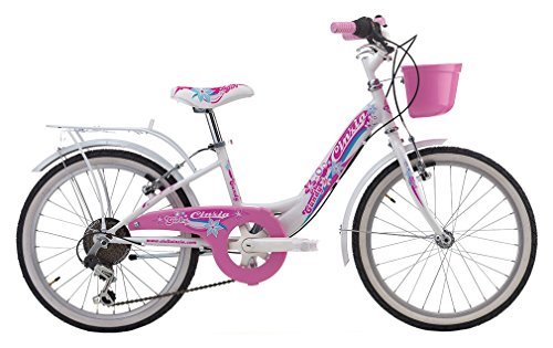 CINZIA Bicicleta para niña Candy de 20 pulgadas, cambio de 6 V, Shimano rosa