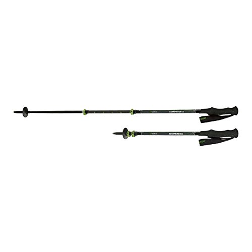Comperdell 1752315 C3 Carbon Powerlock - Bastón para Adultos (Talla única), Color Negro y Verde