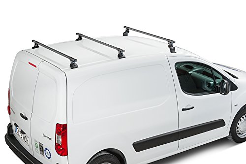 Cruz Fiat Doblo (I – Caja) (-2010) Heavy Duty Barras de Techo de Acero 30 x 20 en diámetro 3 Bar Sistema