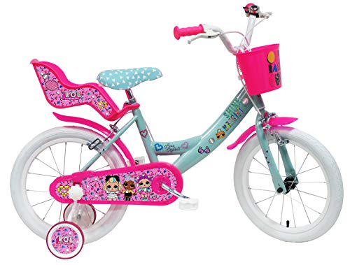 Denver Bike 16 Lol bicicletta Ciudad 40,6 cm (16") Acero Rosa, Turquesa, Blanco Niñas - Bicicleta (Vertical, Ciudad, 40,6 cm (16"), Acero, Rosa, Turquesa, Blanco, 40,6 cm (16"))