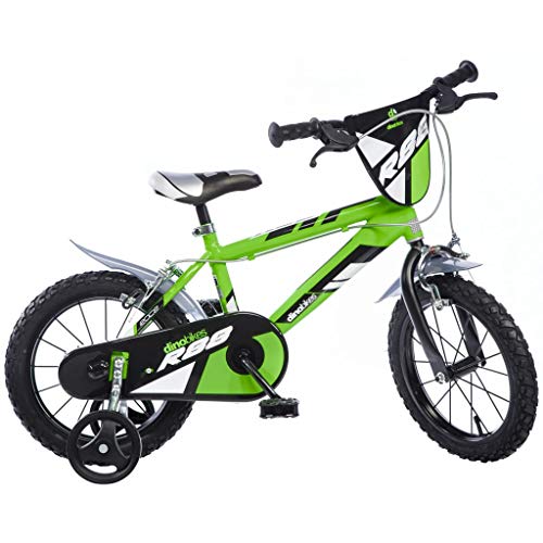 Dinobikes Kinderfahrrad Bicicleta, Niños, Verde, 16 Pulgada