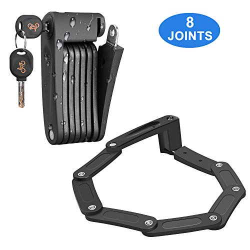 DINOKA Candado Bici Plegable, Cerradura de Bicicleta portátil de aleación de Acero de Alta Resistencia Seguridad antirrobo Cerradura de Bicicleta con Llaves y Montaje de Cerradura DINOKA Candado Bici Plegable, Cerradura de Bicicleta portátil de aleación de Acero de Alta Resistencia Seguridad antirrobo Cerradura de Bicicleta con Llaves y Montaje de Cerradura