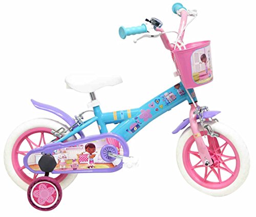 Disney - Bicicleta Infantil, Color Azul y Rosa, tamaño 12 Pulgadas