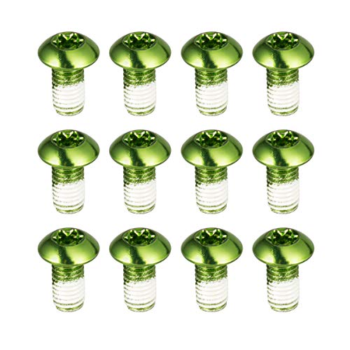 EASTERN POWER 12 Pcs Tornillos Bicicleta, MTB Tornillo Disco Freno de Bicicleta Montaña, Bici M5x10mm Disc Freno Pernos del Rotor, Verde