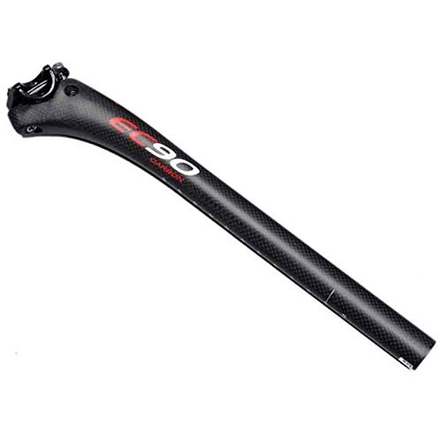 EC90 - Tija para sillín de bicicleta en fibra de carbono, ideal para bicicletas de montaña, carretera o MTB, 27.2MM, Negro