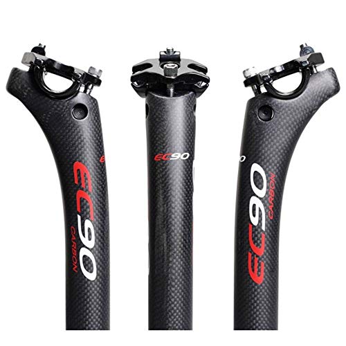 EC90 - Tija para sillín de bicicleta en fibra de carbono, ideal para bicicletas de montaña, carretera o MTB, 30.8mm EC90 - Tija para sillín de bicicleta en fibra de carbono, ideal para bicicletas de montaña, carretera o MTB, 30.8mm