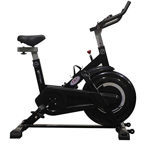 ECO BIKE | F & H Fitness | Bicicleta spinning para iniciación | asiento ajustable, unisex, transmisión por correa | resistencia por fricción